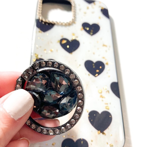 Accessories - 🖤 Hearts Gold foil diamond iPhone 12 12 Pro 🆕